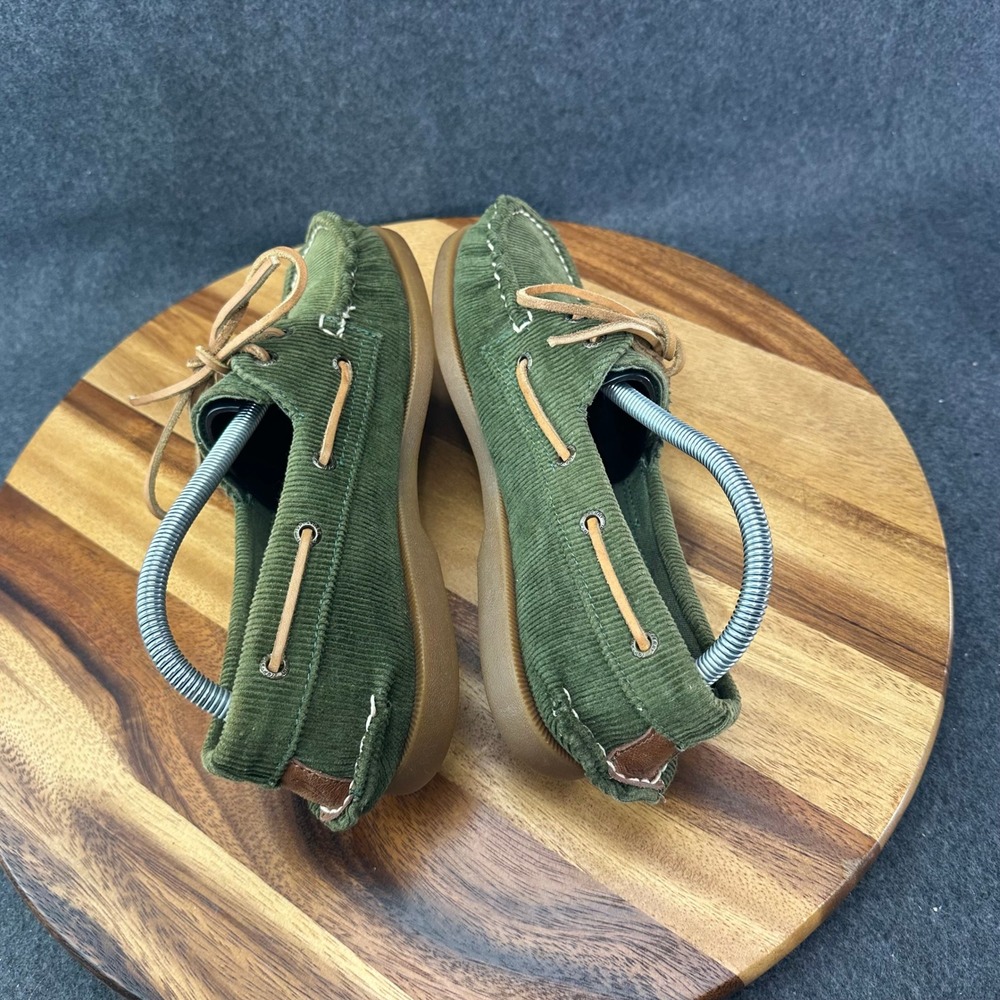 Sperry Top-Sider Mens 7.5M Olive Green Corduroy Boat Shoes 10509851 Loafers - Picture 8 of 12